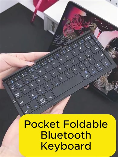 This Pocket Foldable Bluetooth Keyboard is a GAME CHANGER! 💻📱 ✅ Magnetic hidden stand – sleek & smart! ✅ Aluminum body – light but premium! ✅ Instant Bluetooth pairing – just open & type! ✅ Silent keys – work anywhere, disturb no one 😌 ✅ Ultra compact – fits right in your pocket! Perfect for iPad, phone, or laptop users on the go. Work smart, travel light! 🌍💼 #keyboard #GadgetGoals #BluetoothKeyboard #WorkAnywhere