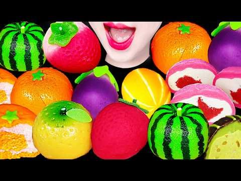 ASMR FRUIT MOCHI WAGASHI 과일 화과자 모찌 먹방 MUKBANG, EATING
