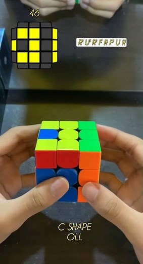 Tutorial on how to Solve C Shape in Rubik's Cube - OLL 47 - Easy Moves #cubingtutorial #cubing #cube
