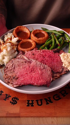 Prime Rib Ingredients - Dry aged prime rib roast ( bone in ) The Butcher Shoppe Toronto - Olive oil - Kosher salt - Montreal steak seasoning - 2 tbsp mayo - 2 tbsp Dijon mustard - 2 tbsp Worcestershire sauce - Rosemary - Thyme - Sage Instructions Remove any silver skin and pat dry. Remove bones then season with kosher salt then fry brine in the fridge over night. The next day season and place herbs in the cavity where the bones were then tie the bones back on. Season all side like in the video. 