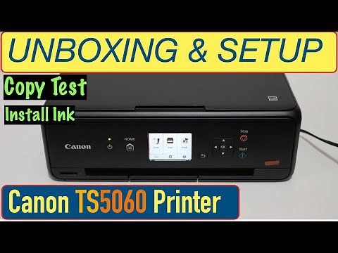 Canon Pixma TS5060 SetUp, Unboxing, Quick Test, Install Ink, Scan Alignment Page & Review !!