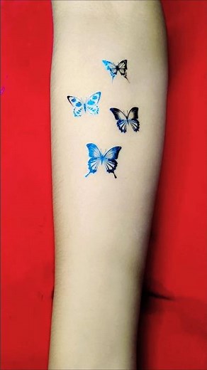 🦋😍how to apply temporary tattoo sticker first time#tattoo#meesho#sticker#viralvideo#trending#viral