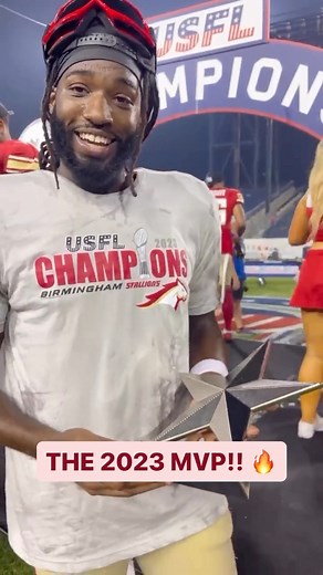Your 2023 USFL Championship MVP @theshepherd_8 has a message after winning the award! GIDDY UP! 🐎 | Birmingham Stallions