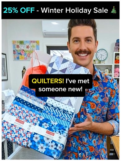 Get your hands on the most exclusive fabrics and handcrafted patterns – just for YOU! 💕 Sign up now to unlock 25% OFF your first box, plus early access to our BIG winter holiday sale! 🧶✨ But hurry – this offer is limited, and you won’t want to miss out on the joy of creating something special this season. 🎁 Whether you're a newbie or a quilting pro, our boxes are designed to make your quilting moments extra magical. 📩 Tap below to join the exclusive community of quilters today! 🎨 | Mrs. Qui