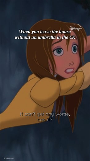 UK weather strikes again…☔️ Tarzan, streaming on Disney . | Disney