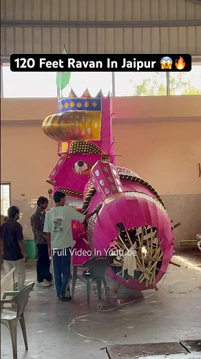 Biggest Ravan In Jaipur 🔥😱 #ravan #ravanmaking #biggest #jaipur #vlog #shorts #ytshorts #dussehra