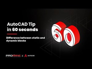 Difference between static and dynamic blocks | AutoCAD Tips in 60 Seconds