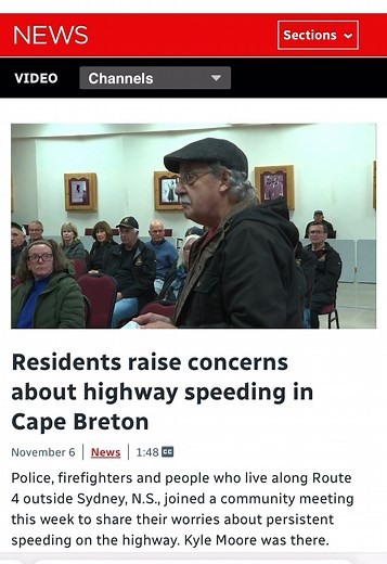 Route 4 speeding out of control ? Thoughts | Cape Breton Princess