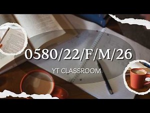 0580/22/F/M/26 | IGCSE MATHEMATICS 0580 PAPER 22 FEB MARCH 2026 | #igcse | #YTClassroom