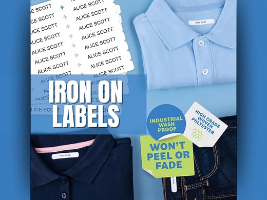 Custom Iron-on Name Labels: Washable Clothing Tags (2"x0.37") - Etsy