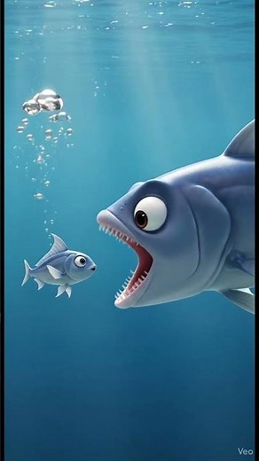 When the Big Fish STRIKES! 🐟😳 #aivideo #animation #3danimation