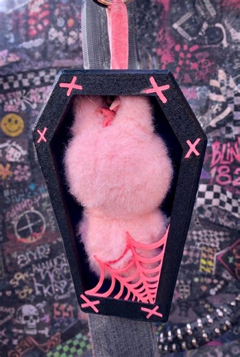 Mini Punk Rock Coffin for Tiny Labu Boo, Keychain Monster, LIMITED EDITION! - Etsy