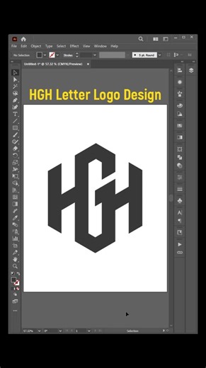 23K views · 159 reactions | HGH Letter Logo Design In Illustrator | Awal Creative | Facebook
