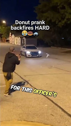 Donut prank on cops gone wrong 💀🍩 #Shorts