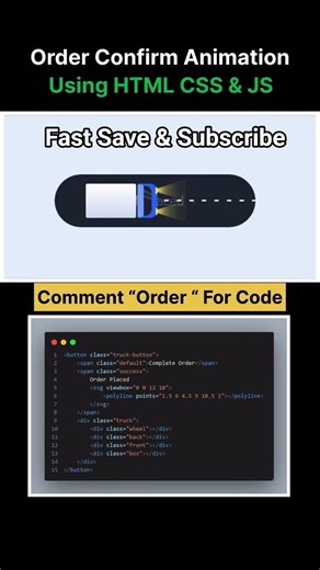 HTML, CSS & JS LITTLE ANIMATION PROJECT #developer #shorts #viral #uiuxdesign #uiux #designer #2026
