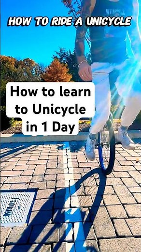 Unicycling in 3 Steps #unicycle #howto #fyp