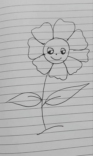 How to Draw a Flower Step by Step | Easy flower Drawing for Beginners