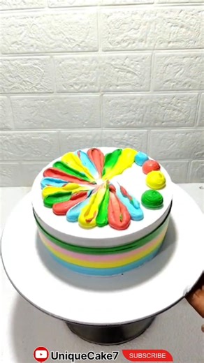 Colour Full Cake Design || #cake #cakedesign #trendingcake #cakerecipe #cakes