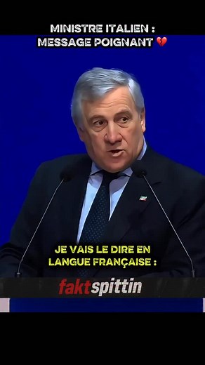 10K views · 58K reactions | Antonio Ajani, ministre italien, avait livré un discours chargé d’émotions l’année dernière alors que le retrait de la croix des invalides était au cœur des débats en France. #émotion #discours #politique | Spittinfakt | Facebook
