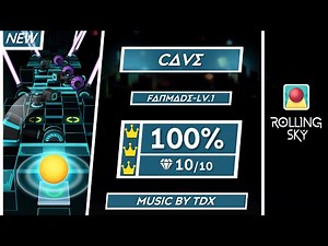 Rolling Sky | Official - Cave (FANMADE-LV.1) [100% Perfect way]