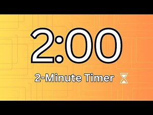 2 Minute Timer ⏱️ | Clean Countdown with Alarm | No Music | Study, Workout, Focus