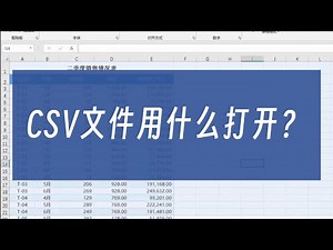 CSV格式文件用什么软件打开？#办公技巧 #电脑知识