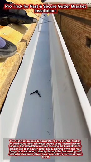 Pro Trick for Fast & Secure Gutter Bracket Installation! 🛠️⚡