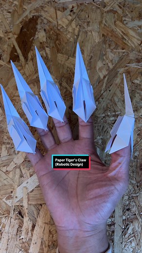 Paper Tiger’s Claw - Robotic Design #origami #paperclaws #papercraft #sloworigamitutorial
