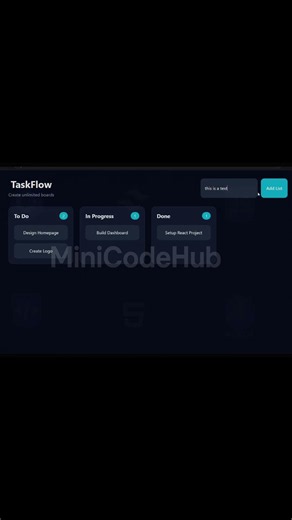 Trello-Style Task Manager — Episode 3 #ReactJS #TailwindCSS #WebDev #Frontend #MiniCodeHub