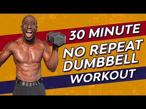 30 Min FULL BODY DUMBBELL HIIT WORKOUT at Home| No Repeat | Muscle - Fat Loss
