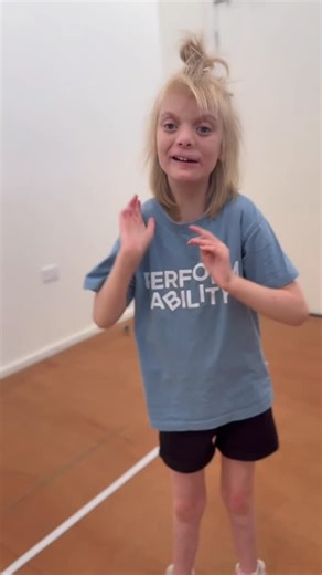 Perform Ability on Instagram: "Junior Jazz ✨ Watch Evie’s jump! so strong, confident, and incredible! Cover Image Description: A young girl is standing in a studio, clapping her hands after completing a jump. She is wearing a Perform Ability shirt and smiling proudly. The moment shows excitement and confidence. •••••••••••••••••••••••••••••••••• #PerformAbility #InclusivePerformingArtsProgram #DisabilityAwareness #Inclusion #AccessibilityAwareness Neurodiversity ADHD Autism SensoryFriendly Inclu