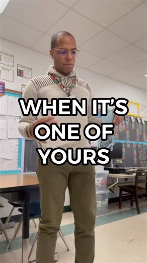 Mike A Simms | “Mr. S” on Instagram: "WHEN IT’S ONE OF YOURS . . . . . . . #school #teacher #class #student #kids #comedy #short #work"