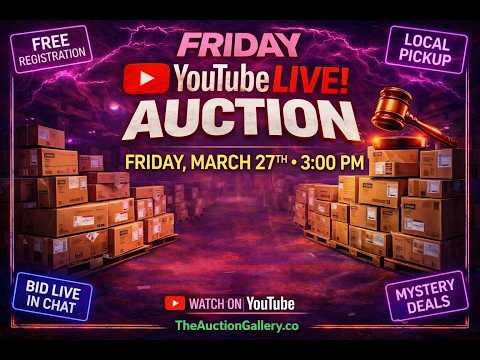 🔨 Friday LIVE Auction – March 27 @ 3PM | Amazon Deals & More | The Auction Gallery