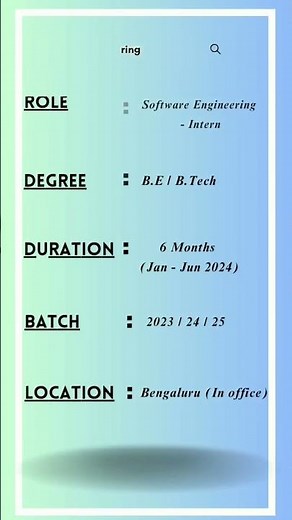 Rubrik | Software Engineering Intern💼 #job #interns #software #itjobs #bengaluru #applynow #onestart
