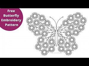 Simple Butterfly Embroidery Design 🦋 Unique and Modern Free Hand Embroidery Patterns for Beginners 🦋