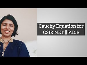 Cauchy Equation for CSIR NET || P.D.E. ||