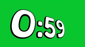 60 Seconds Countdown Timer On Green Screen 12 Stock Motion Graphics SBV-349224319 - Storyblocks