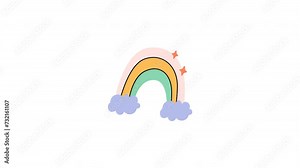 rainbow animation with looping , 4k resolution, and Alpha Channel