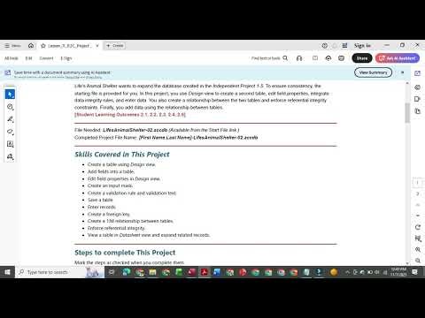Access 2021 In Practice - Ch 2 Independent Project 2-5 | Simnet 2024 & 365 Chapter 2-5