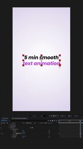 5 min smooth text animation in after effects
