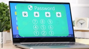 Typing the wrong password on a laptop computer which gives access to the system.
