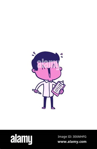 jumping motion animation of a cartoon happy man design Stock Video Footage - Alamy