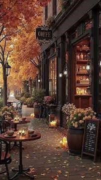 Morning Autumn Jazz & Coffee ☕🍂 Cozy Café Atmosphere with Smooth Jazz for Focus & Relaxation