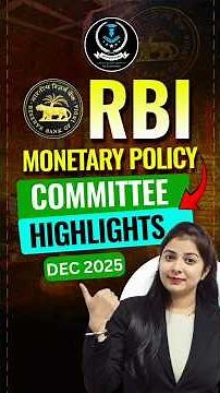 Rbi Monetary Policy 2025 Highlights | Rbi Monetary Policy Repo Rate | Dr. Simranjit Kaur #shorts
