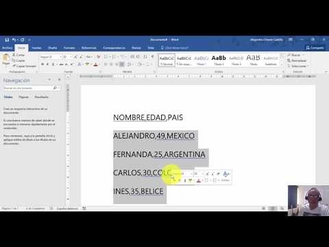 CREAR UN ARCHIVO CSV DESDE MICROSOFT WORD