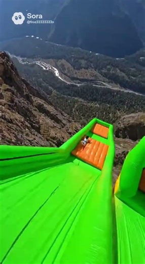 Cliff Slide is Actually Insane 🔥 #adventure #extreme #trending