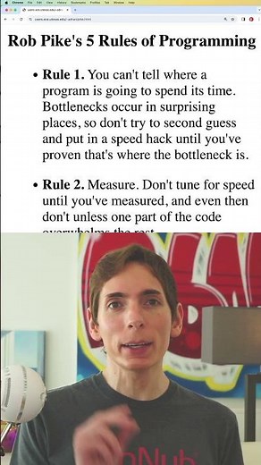 Rob Pike's Five Programming Rules #computerscience #programming #developer