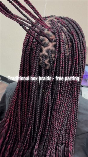 Free parting box braids