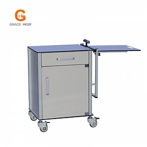 [Hot Item] Bedside Cabinet ABS Hospital Bedside Trolley Tables with Storage