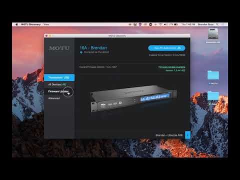 How to update the firmware in a MOTU Pro Audio interface